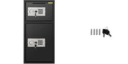 Load image into Gallery viewer, Amocart 33" Double Door Safe Deposit Box Secret Hidden Piggy Bank Steel Separate Storage Space Electronic Lock for Office Home