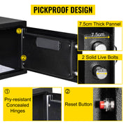 Bild in Galerie-Viewer laden, Amocart Fingerprint Locks Safe Deposit Box 0.8/2.1 Cubic Feet Digital Electronic Secret Hidden Piggy Bank for Money Guns File