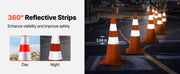 Bild in Galerie-Viewer laden, Amocart Tools Safety Cones 12"x28" High Visibility PVC Orange Traffic Cones with Heavy-Duty Base Used for Traffic Road Control