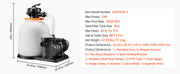 Load image into Gallery viewer, Amocart 12/14/16in FlashPure Sand Filter Pump with Timer for Above Ground Pool 0.5/0.75/1 HP 3000/3500/4400 GPH Media Installed