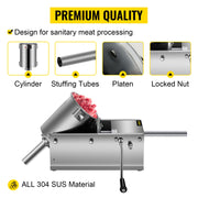 Load image into Gallery viewer, Amocart 3L Horizontal Sausage Stuffer Manual Sausage Maker Stainless Steel With 5 Filling Nozzles For Home & Commercial Use