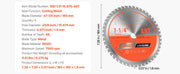Load image into Gallery viewer, Amocart Circular Saw Blade 10in Diameter 80Sharp Alloy Teeth 5/8in Arbor Aluminum Cutting Blade forCircular Saw with Heat Vents