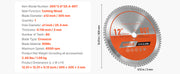 Load image into Gallery viewer, Amocart Circular Saw Blade 10in Diameter 80Sharp Alloy Teeth 5/8in Arbor Aluminum Cutting Blade forCircular Saw with Heat Vents