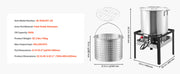Load image into Gallery viewer, Amocart 60/80/100Qt Seafood Boiling Kit with Strainer Cooking Set for Crab Crawfish Boiling Aluminum Stockpot with Steamer Rack