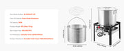 Load image into Gallery viewer, Amocart 60/80/100Qt Seafood Boiling Kit with Strainer Cooking Set for Crab Crawfish Boiling Aluminum Stockpot with Steamer Rack