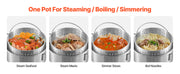 Load image into Gallery viewer, Amocart 60/80/100Qt Seafood Boiling Kit with Strainer Cooking Set for Crab Crawfish Boiling Aluminum Stockpot with Steamer Rack