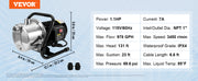 Load image into Gallery viewer, Amocart Shallow Well Pump 1.1 HP 115V 978GPH 131ft Height 69.6psi Max Pressure Portable Sprinkler Booster Jet Pumps Irrigation