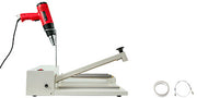 Bild in Galerie-Viewer laden, SucceBuy 12/18/24in Shrink Wrap Sealer Laminating Machine W/ Heat Gun 1800W Film Available Roll For PVC POF Film Books Toys Food