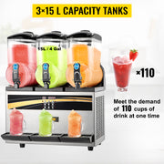 Load image into Gallery viewer, Amocart 45L Commercial CoSlushy Machine Intelligent LED Control Panel Drink Dispenser Juicer Beverage Granizing Smoothie Maker