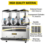 Load image into Gallery viewer, Amocart 45L Commercial CoSlushy Machine Intelligent LED Control Panel Drink Dispenser Juicer Beverage Granizing Smoothie Maker