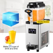 Bild in Galerie-Viewer laden, Amocart 6L/1.6 Gal Commercial Slushy Machine 300W 25 Cups Single-Bowl Stainless Steel Margarita Smoothie Frozen Drink Maker