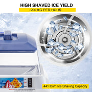 Bild in Galerie-Viewer laden, SucceBuy Commercial Ice Shaver Crusher 441LBS/H with 11LBS Hopper Electric Snow Cone Maker For Parties Events Snack Bar
