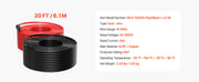 Load image into Gallery viewer, SucceBuy Solar Panel Extension Cable 20FT Black + 20FT Red / 30FT Black + 30FT Red / 50FT Black + 50FT Red / 100FT Black + 100FT Red 10AWG with Female & Male Waterproof Connectors 6mm² PV Cable for Home Ship