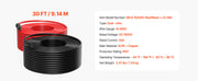 Load image into Gallery viewer, SucceBuy Solar Panel Extension Cable 20FT Black + 20FT Red / 30FT Black + 30FT Red / 50FT Black + 50FT Red / 100FT Black + 100FT Red 10AWG with Female & Male Waterproof Connectors 6mm² PV Cable for Home Ship