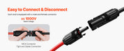 Load image into Gallery viewer, SucceBuy Solar Panel Extension Cable 20FT Black + 20FT Red / 30FT Black + 30FT Red / 50FT Black + 50FT Red / 100FT Black + 100FT Red 10AWG with Female & Male Waterproof Connectors 6mm² PV Cable for Home Ship