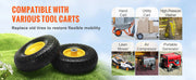 Bild in Galerie-Viewer laden, SucceBuy 2-Pack Solid PU Run-Flat Tire Wheel 10" Flat Free Tubeless Tires and Wheels for Dollies Garden Trailers Various Carts
