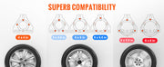 Load image into Gallery viewer, SucceBuy 160 lbs Spare Tire Carrier with Mounting Screws Bracket Lugs On Bolt Patterns Tire Mount Wheel Holder for Trailers RV