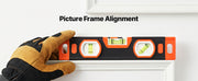 Bild in Galerie-Viewer laden, SucceBuy Torpedo Level 3/4 Pcs Magnetic Leveler Tool Set with Clear 3 Green Vials Hanging Hole for Construction Home Renovation