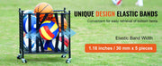 Load image into Gallery viewer, Amocart Rolling Sports Ball Storage Cart Sport Equipment for Indoor Outdoor Steel Storage Rack for Garages Gym and Schools