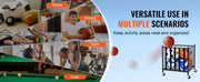 Load image into Gallery viewer, Amocart Rolling Sports Ball Storage Cart Sport Equipment for Indoor Outdoor Steel Storage Rack for Garages Gym and Schools