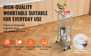 Load image into Gallery viewer, Amocart Stainless Steel Work Table 500 LBS Load Capacity w/4 Wheels 3 Adjustable Height Levels Heavy Duty Food Prep Worktable