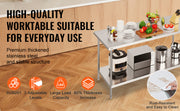 Charger l'image dans la visionneuse de galerie, Amocart Stainless Steel Prep Table Commercial Heavy Duty Metal Worktable with 3 Adjustable Height for Restaurant and Home Use