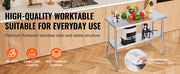 Bild in Galerie-Viewer laden, Amocart Folding Commercial Prep Table Commercial Worktable Workstation with Undershelf Folding Table for Home Kitchen