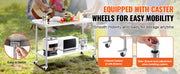 Load image into Gallery viewer, Amocart Stainless Steel Work Table Commercial Food Prep Worktable with Casters Heavy Duty Prep Worktable for Restaurant Home
