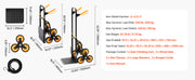 Bild in Galerie-Viewer laden, Amocart 440/770 lbs Folding Hand Truck Dolly with 6 Wheels & 2 Elastic Ropes Stair Climbing Cart for Shopping Moving Warehouse