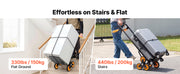 Bild in Galerie-Viewer laden, Amocart 440/770 lbs Folding Hand Truck Dolly with 6 Wheels & 2 Elastic Ropes Stair Climbing Cart for Shopping Moving Warehouse