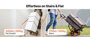 Charger l'image dans la visionneuse de galerie, Amocart 440/770 lbs Stair Climbing Cart Folding Trolley Cart with Telescoping Handle 6 Wheels 2 Bungee Cords for Home Groceries