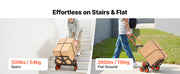 Bild in Galerie-Viewer laden, Amocart 120LBS Stair Climbing Cart Portable Folding Trolley with Telescoping Handle Stair Climber Dolly for Groceries Warehouse