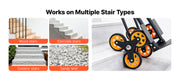 Bild in Galerie-Viewer laden, Amocart 440/770 lbs Folding Hand Truck Dolly with 6 Wheels & 2 Elastic Ropes Stair Climbing Cart for Shopping Moving Warehouse