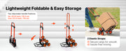 Bild in Galerie-Viewer laden, Amocart 120LBS Stair Climbing Cart Portable Folding Trolley with Telescoping Handle Stair Climber Dolly for Groceries Warehouse