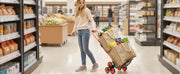 Bild in Galerie-Viewer laden, Amocart 120LBS Stair Climbing Cart Portable Folding Trolley with Telescoping Handle Stair Climber Dolly for Groceries Warehouse