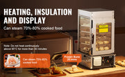 Load image into Gallery viewer, Amocart Commercial Food Warmer Display Food Steamer Bun Warmer Machine Temperature Control Stainless Steel Steamed Buns Warmer