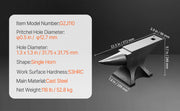 Load image into Gallery viewer, Amocart Single Horn Anvil Cast Steel Anvil High Hardness Rugged Round Horn Anvil for Blacksmiths Stable Base Metal Working Tool