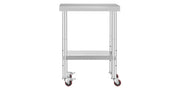 Load image into Gallery viewer, Amocart Stainless Steel Kitchen Worktable shelves Commercial Work Bench Table with Caster Wheels for Home Restaurant Storage