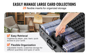 Bild in Galerie-Viewer laden, Amocart Graded Card Storage Box 4 Slots or 5Slots with Key Lock or Coded Lock Foam Dividers for 96/108/120/162 PSA Graded Cards