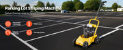 Bild in Galerie-Viewer laden, Amocart Striping Line Marking Machine 24 x 13 x 35.4 in 4-Wheel with 2-4 in Adjustable Width for Roads Lots Sports Field Yellow