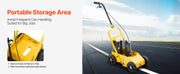 Bild in Galerie-Viewer laden, Amocart Striping Line Marking Machine 24 x 13 x 35.4 in 4-Wheel with 2-4 in Adjustable Width for Roads Lots Sports Field Yellow