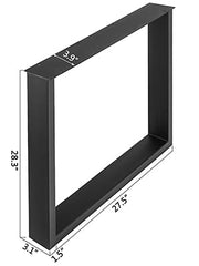 Load image into Gallery viewer, Amocart 2PCS Table Legs Steel 2204LBS /1000KG Load Square Shape with Pre-Drilled Holes for Home Use Commercial Bar Hotel Office