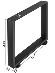 Load image into Gallery viewer, Amocart 2PCS Table Legs Steel 2204LBS /1000KG Load Square Shape with Pre-Drilled Holes for Home Use Commercial Bar Hotel Office
