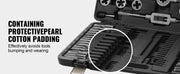 Load image into Gallery viewer, Amocart Tap and Die Set 40PCs 60PCs 80PCs 110/116PCs Metric SAE Standard Bearing Steel Taps and Dies Essential Threading Tool