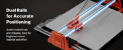 Load image into Gallery viewer, Amocart 17-Inch Manual Tile Cutter for Wall & Polished Tiles Double Rails for Precise Cutting Tungsten Carbide Wheel Precise
