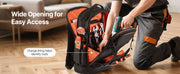 Bild in Galerie-Viewer laden, Amocart 65 Pockets Tool Bag Tool Backpack with Molded Base Electrician Jobsite Back Pack for Repairman Tools Storage Organizer