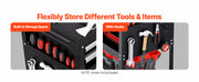 Bild in Galerie-Viewer laden, SucceBuy 5-Tier Tool Chest 2-Drawer Rolling Tool Work Cart with Locking & Pegboard Tools Storage Organizer for Garage Warehouse