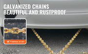 Load image into Gallery viewer, Amocart G80 V Towing Bridle Chain Towing with 15" J & Grab Hooks Transport Tow Chain Bridle for Flatbed Truck Wrecker Recovery