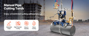 Load image into Gallery viewer, Amocart CG2-11Y Manual Pipe Cutting Machine 0.2"-2" Thick Pipe Beveling Machine w/ 82in Chain Portable Torch Beveling GasCutter
