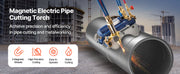 Load image into Gallery viewer, Amocart Electromagnetic Gas Pipe Cutting Machine 2"-30"/Min Automatic Beveler for 0.2"-4" Thick Tube Features Adjustable Angles